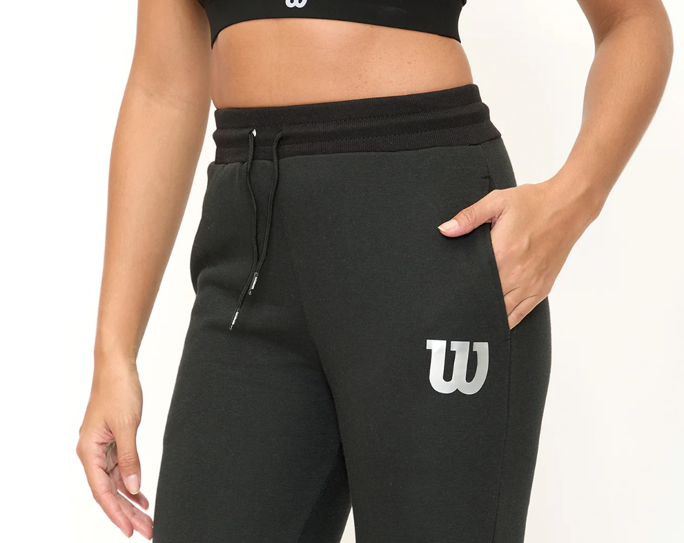 PANTALON CON PUÑO ALGODÓN DAMA WILSON NEGRO 