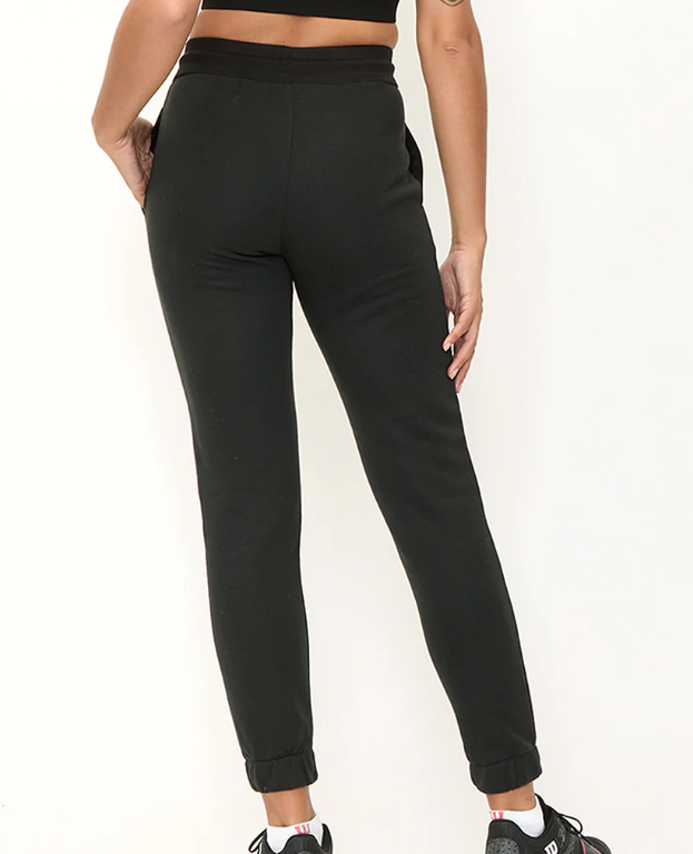 PANTALON CON PUÑO ALGODÓN DAMA WILSON NEGRO 