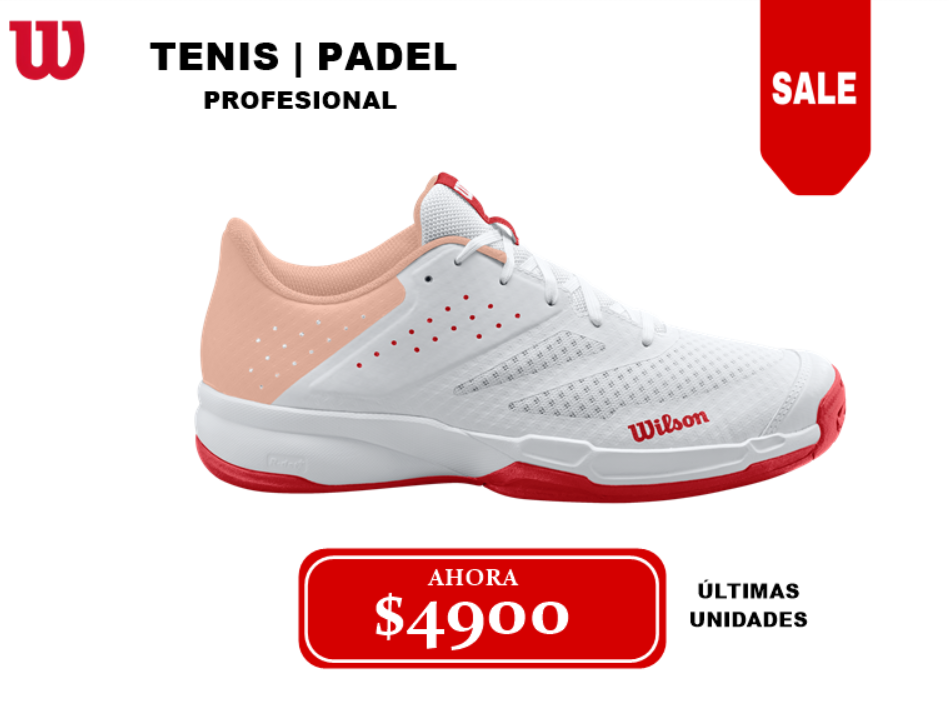 CALZADO DAMA KAOS STROKE WILSON TENIS/PADEL PROFESIONAL 