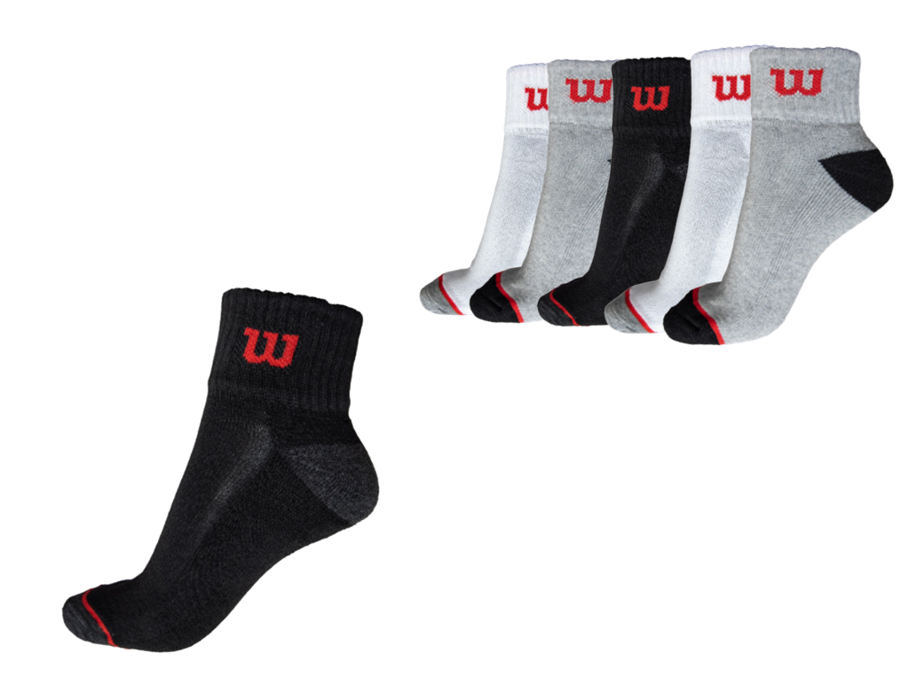PACK X6 PARES MEDIAS QUARTER HOMBRE 3 COLORES 